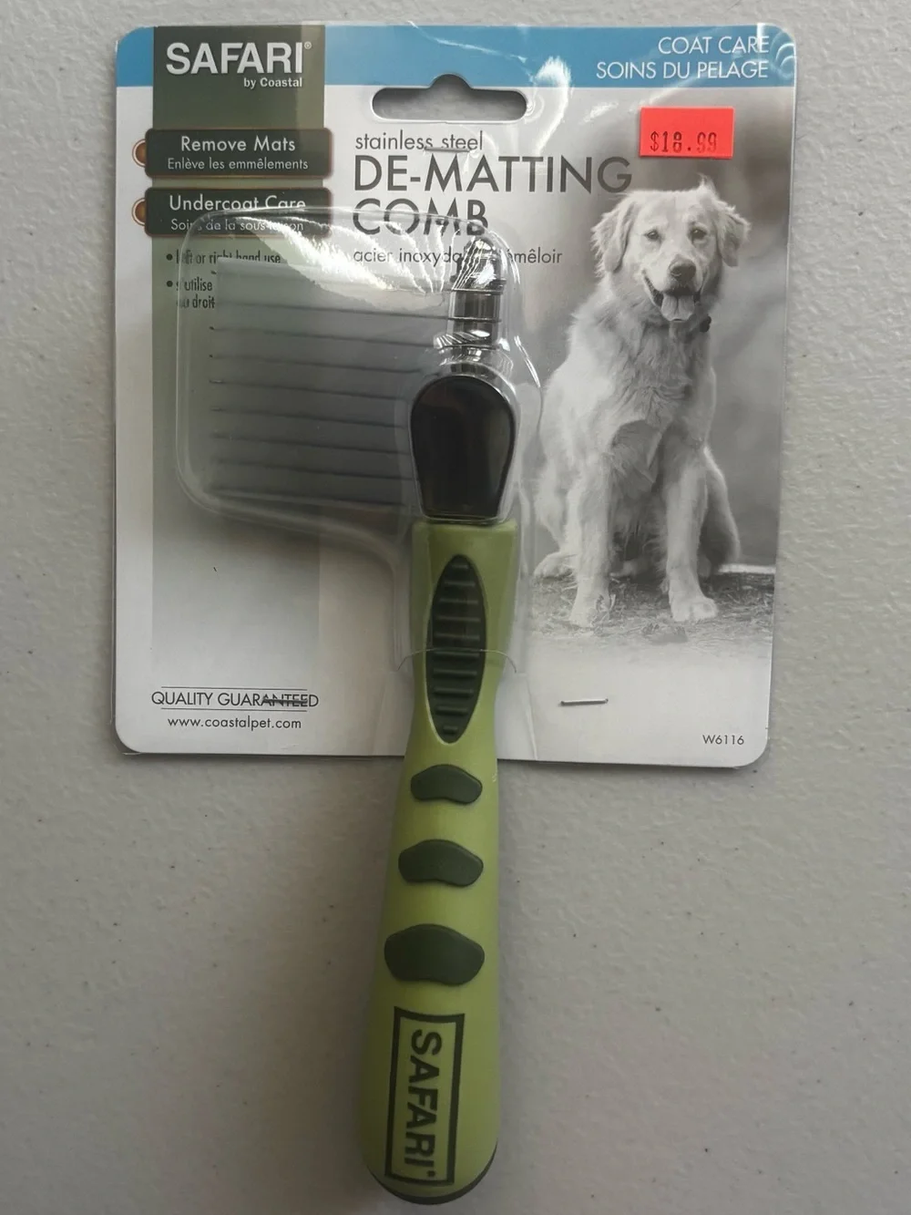 Safari Stainless Steel Pet De-Matting Comb